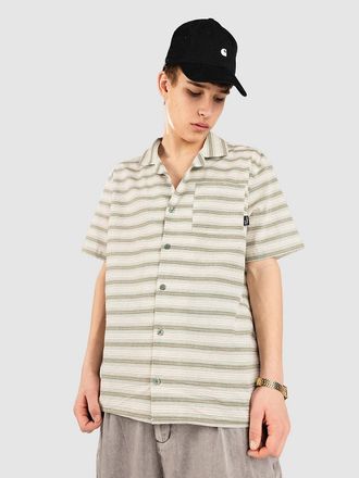 Blue Tomato Ethno Striped Linen Hemd gr&uuml;n