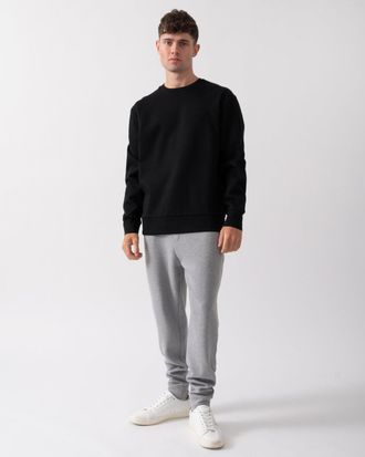 HUGO BOSS Mens Salbo Mirror Sweatshirt in Black Cotton - Size X-Large