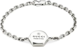 Gucci 925 sterling zilveren armband met Gucci handelsmerk bedel - Dames - Armbanden - Grijs - ONE Size - Accessoires