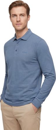 HUGO BOSS Blauw poloshirt Boss Black Pado jersey effen