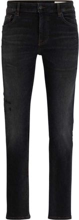 HUGO BOSS Heren Delaware 5-pocket slim fit jeans (Donkergrijs)