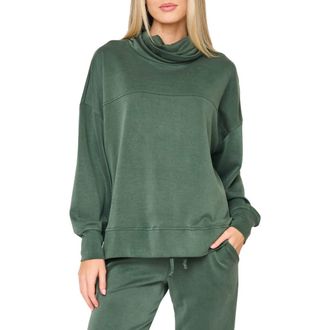 Gibsonlook Cowl Neck Sweatshirt in Hunter Green at Nordstrom, Size Xx-Large