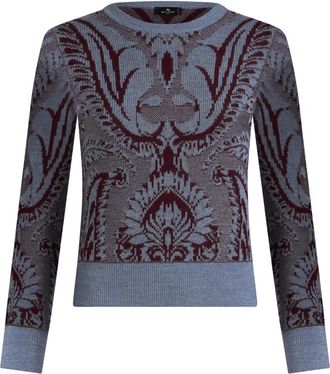 Etro Rondgebreide trui met ronde hals - Dames - Ronde hals truien - Veelkleurig - S - Wol - Truien & Vesten