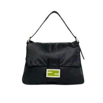 Fendi Pre-owned Mamma Baguette Lederen Schoudertas - Dames - Pre-owned - Zwart - Maat: ONE Size Leer