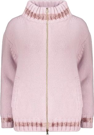 Herno high-neck ribbed cardigan - 4025