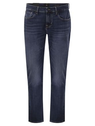 7 For All Mankind Vaqueros ajustados de denim el&aacute;stico de alto rendimiento Luxe de 7 For All Mankind