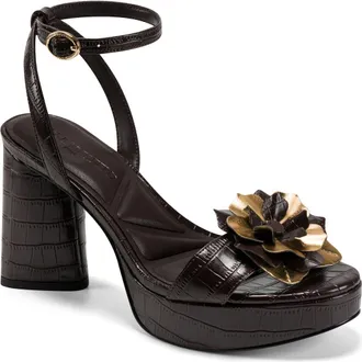 Karl Lagerfeld Haden Ankle Strap Sandal in Chocolate at Nordstrom, Size 7.5