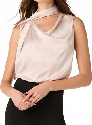 Astr Sasha Scarf Top In Champagne