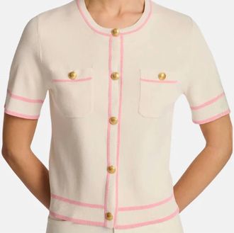 Weill Short Sleeve Cardigan In White