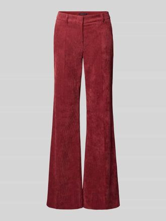 Luisa Cerano Luisa Cerano Wide Leg Hose mit Strukturmuster in Kirsche, Gr&ouml;&szlig;e 38