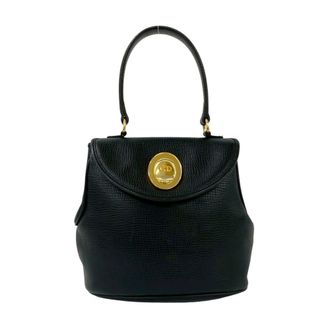 Dior Black Leather Handbag Tote Bag (Pre-Owned)