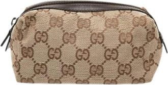 Gucci Pre-owned Bags, female, Brown, Size: ONE SIZE Pre-owned Canvas Pouch