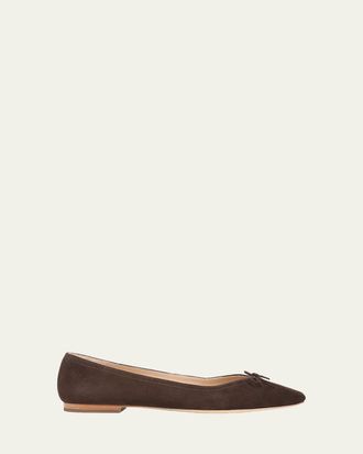 Veronica Beard Cailey Suede Ballerina Flats