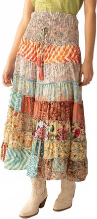 Myraswim Cassandra Patchwork Skirt In Multicolor