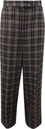 Pinko Blanca Broek - Dames - Straight fit broeken - Zwart - XS - Wol - Broeken