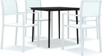 vidaXL Juego De Comedor De Jard&iacute;n De 5 Piezas Blanco Vidaxl