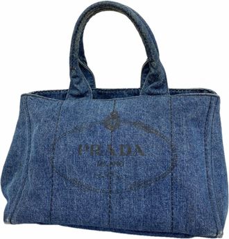 Prada Navy Denim Tote Bag (Pre-Owned)