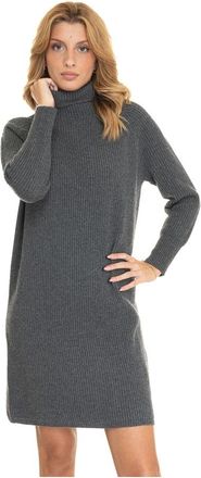 Max Mara Ebridi wollen jurk - Dames - Kleedjes - Grijs - L - Wol - Kleedjes