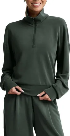 Beyond Yoga Sandwash Half Zip Pullover in Slate Green at Nordstrom, Size X-Large