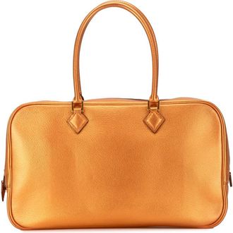 Herm&egrave;s Pre-owned Hermes Metallic Chevre Coromandel Plume Elan 28 YFC7TIDRB5GBGVPY