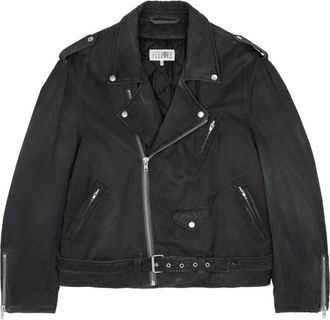 Maison Margiela Klassieke Biker Jas - Heren - Zomerjassen - Zwart - M - Jassen
