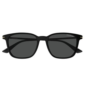Montblanc Sunglasses, unisex, Black, Size: 52 MM Nib Square Sunglasses