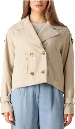 Beaumont Amsterdam Korte Trenchcoat in Beige - Dames - Zomerjassen - Beige - XL - Jassen