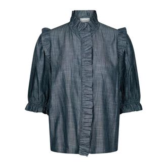 Neo Noir Mujer, Blusas y Camisas, Azul, Talla: L