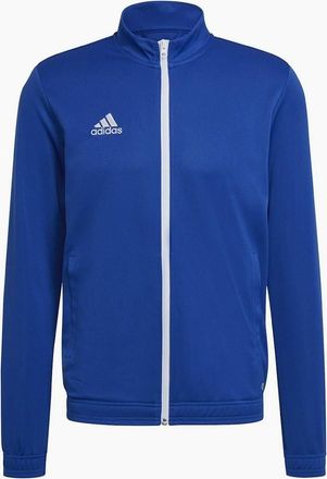 adidas Mens Ent22 Solid Patterned Full Zipper Ribbed Cuff Track Jacket - Blue - Size: 38/Regular