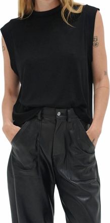 LnA Oren Ribbed Top In Chocolate