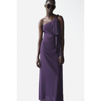 H&M Braided-detail One-shoulder Dress in Purple at Nordstrom, Size X-Small