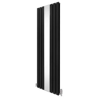 MonsterShop Flat Mirror Radiator & Valves - 1800mm x 565mm - Black