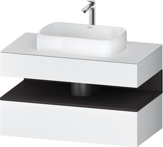 Duravit Duravit - Qatego Consola Mueble Bajo Lavabo, 1 Extra&iacute;ble, 1 Caj&oacute;n