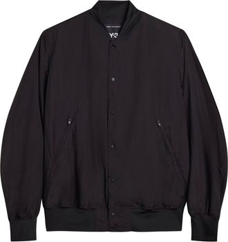 Yohji Yamamoto Black College Jacket with Smooth Finish