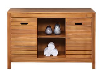 Vente-Unique Vente-unique - Mobile Sotto Lavabo 130 Cm In Legno DAcacia - Pulukan