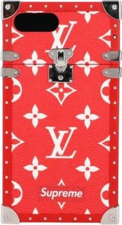 Louis Vuitton Vintage, unisex, Rood, ONE Size, Pre-owned Iphone 7 Plus Hoesje