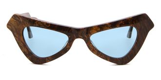 Marni Fairy Pools Forest EEF Womens Sunglasses Brown Size 50