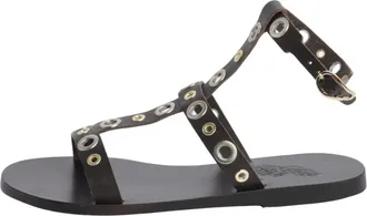 Ancient Greek Sandals Klelia Eyelets - female - Ancient Greek Sandals - Flat Sandals - Brown - 3 UK - Shoes