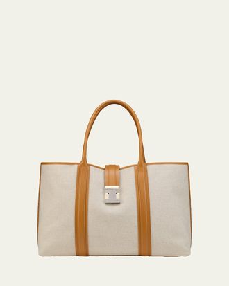 Christian Louboutin Mens Nox Small Toile Tote Bag