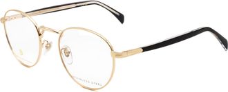 David Beckham Mens 51 mm Gold Opticals
