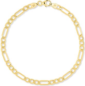 Bony Levy 14K Gold Figaro Chain Bracelet in 14K Yellow Gold at Nordstrom, Size 6.5