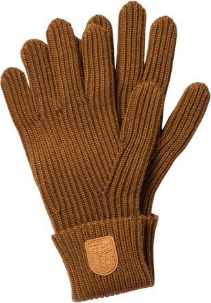Parajumpers Womens Plain Gloves Almond - Brown Wool - Size Small/Medium