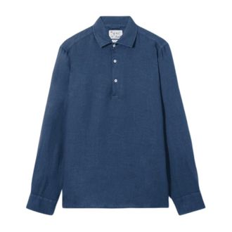 MC2 Saint Barth Casual Shirts, male, Blue, Size: 2XL Ecstasea N Linen T-Shirt