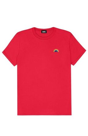 Dalix Womens Rainbow Jersey Relaxed Tee in Red at Nordstrom, Size Xx-Large