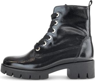 Gabor Lace-up Boots - Dames - Veterlaarzen - Zwart - 39 EU - Leer - Schoenen