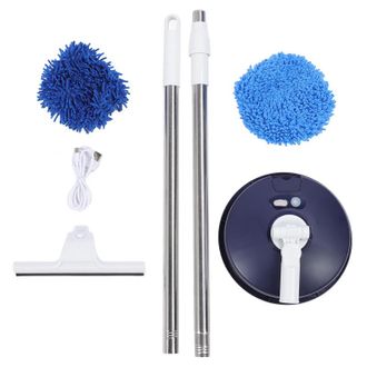 OEM Cepillo De Limpieza El&eacute;ctrico, Giratorio, Con Mango Telesc&oacute;pico Y Cerdas Suaves (azul)