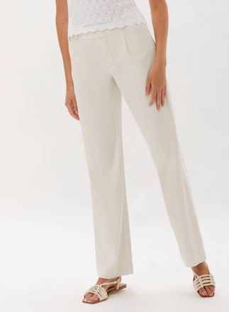 ECRU Parsons Belted Wide Leg Pant In Ecru