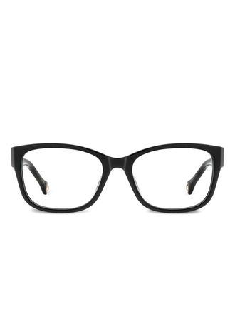 Carolina Herrera square-frame logo-detail glasses - women - Acetate - 53 - Black