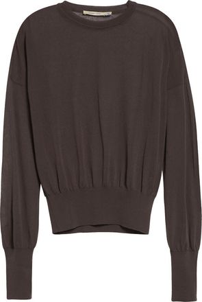 Paloma Wool Leds Sheer Organic Cotton Blend Sweater in Brown at Nordstrom, Size X-Large