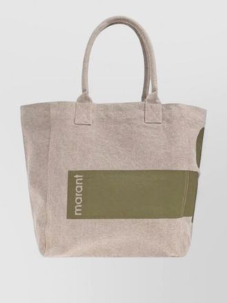 Isabel Marant rectangular beach bag top handles carry